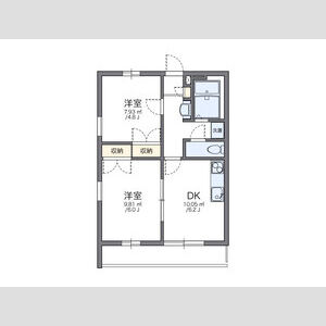 2DK 間取り図
