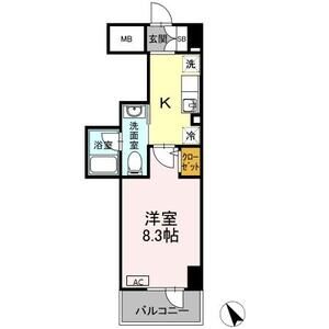 1K 間取り図