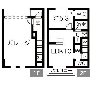 1LDK 間取り図