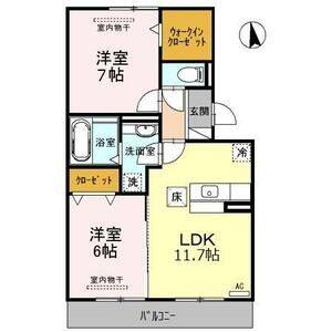 2LDK 間取り図