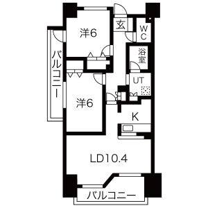 2LDK 間取り図