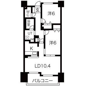 2LDK 間取り図