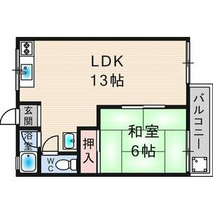 1LDK 間取り図