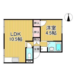 1LDK 間取り図