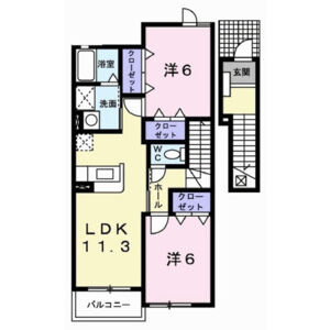 2LDK 間取り図