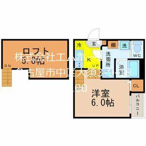 1K 間取り図