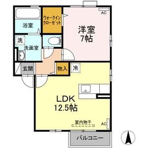 1LDK 間取り図