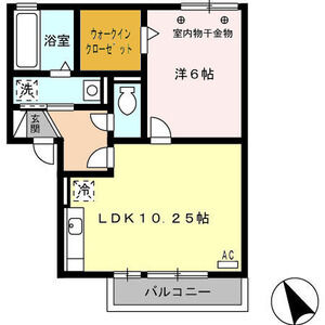 1LDK 間取り図