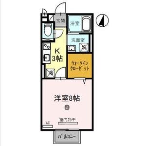 1K 間取り図