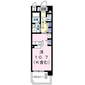 1K 間取り図