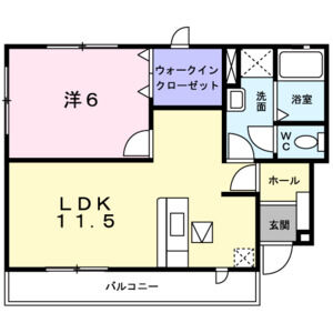 1LDK 間取り図