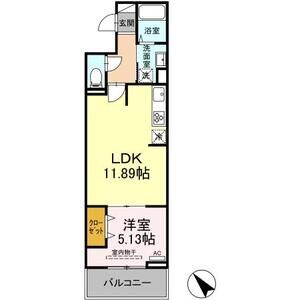 1LDK 間取り図