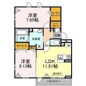 2LDK 間取り図