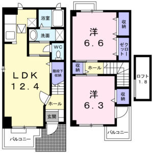 2LDK 間取り図