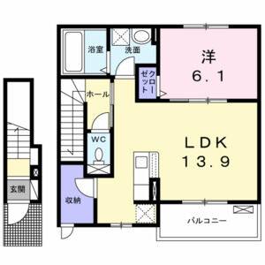 1LDK 間取り図
