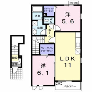 2LDK 間取り図