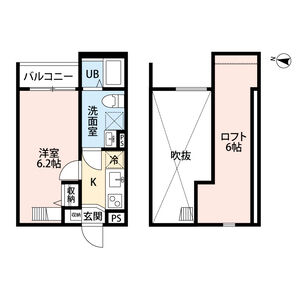 1K 間取り図