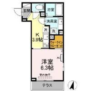 1K 間取り図