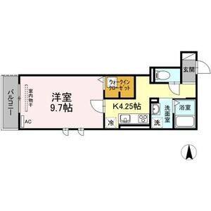 1K 間取り図