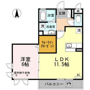 1LDK 間取り図