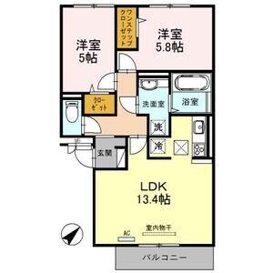 2LDK 間取り図