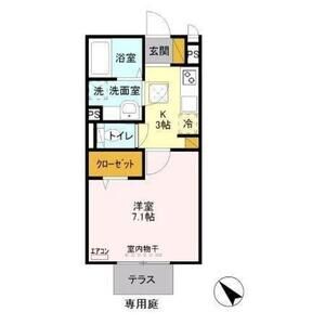 1K 間取り図