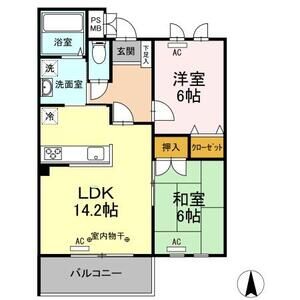 2LDK 間取り図