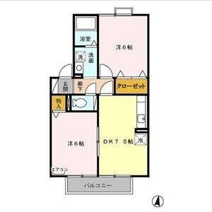 2DK 間取り図