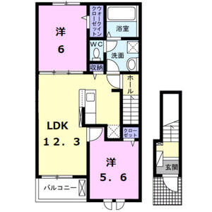 2LDK 間取り図