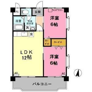 2LDK 間取り図