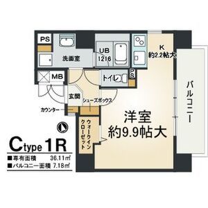 ワンルーム 間取り図