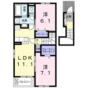 2LDK 間取り図