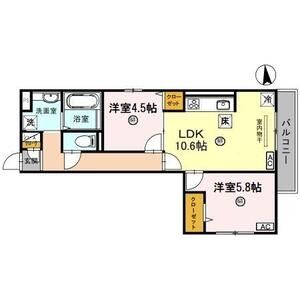 2LDK 間取り図