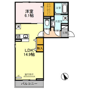 1LDK 間取り図
