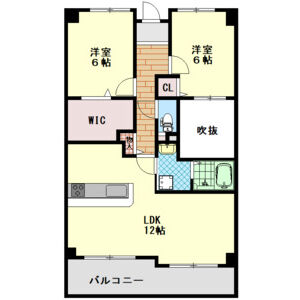 2LDK 間取り図