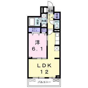 1LDK 間取り図