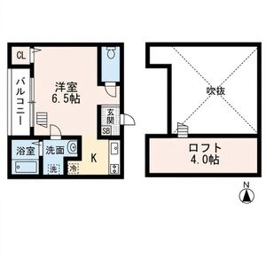 1K 間取り図