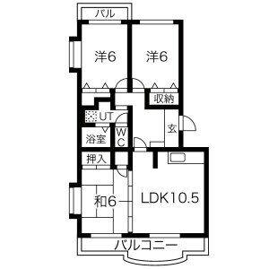 3LDK 間取り図