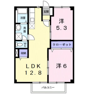 2LDK 間取り図