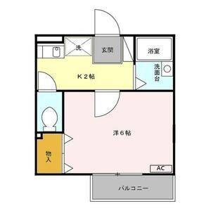 1K 間取り図