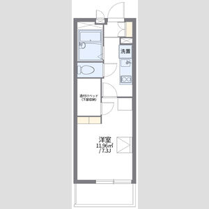 1K 間取り図
