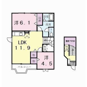2LDK 間取り図