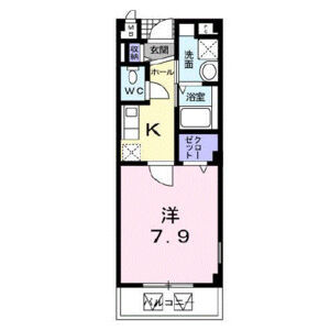 1K 間取り図
