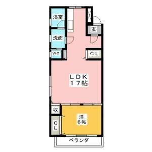 1LDK 間取り図