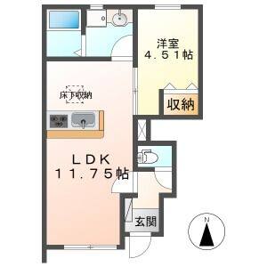 1LDK 間取り図
