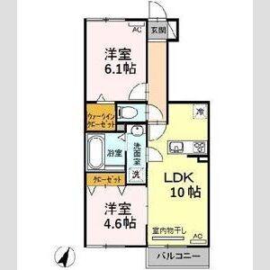 2LDK 間取り図