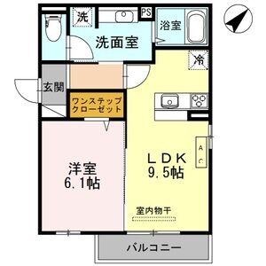 1LDK 間取り図