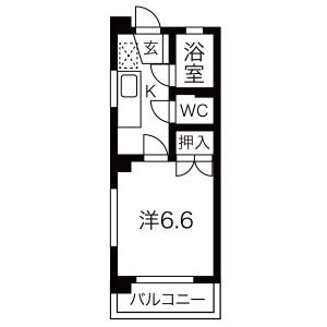 1K 間取り図