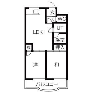 2LDK 間取り図
