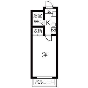 1K 間取り図
